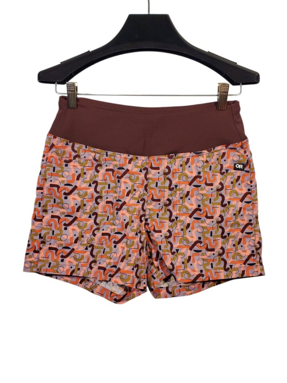 Outdoor Research Zendo Shorts Women's S Moth Pink AOP Nylon Ripstop UPF 50